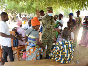 Kpendjal : l&#039;armée offre des prestations médicales gratuites aux populations