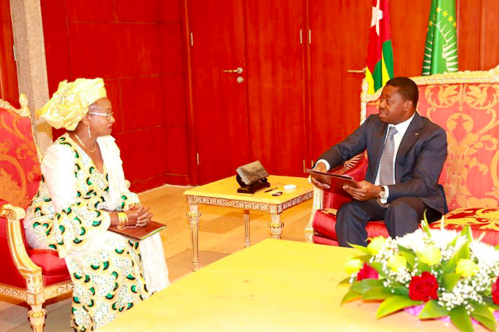 Le Chef de l’Etat reçoit la nouvelle représentante-résidente de l’OMS au Togo
