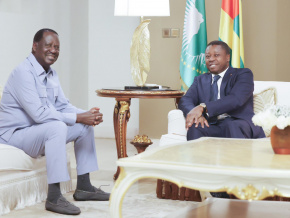 Intégration africaine : l’ancien Premier ministre kenyan Raila Odinga reçu à Lomé