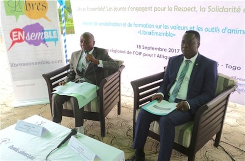 En prélude à la 33e Conférence Ministérielle de la Francophonie, l’OIF forme des jeunes citoyens togolais aux valeurs de Paix
