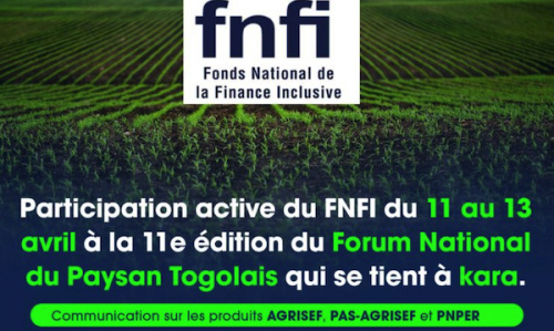 Le FNFI présentera ses produits dédiés au monde agricole au Forum national du paysan Togolais