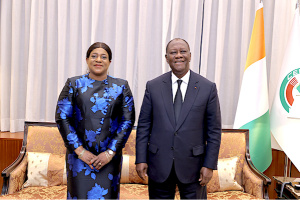 La Présidente de l’Assemblée nationale reçue par le chef de l’État ivoirien