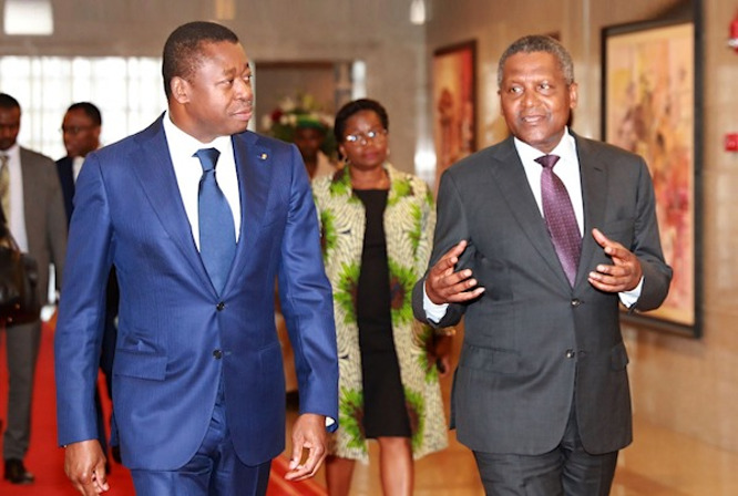 Le Togo et Dangote Group signent deux importants accords de partenariat industriels et miniers