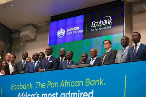 Une délégation d’officiels a pris part à Londres à la célébration de l’émission d’Eurobonds du groupe Ecobank