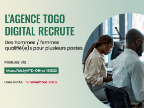 L’Agence Togo Digital recrute pour 17 postes